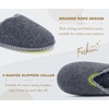 KuaiLu Womens Supportive Memory Foam Slippers Felt Fuzzy Lined Heel Cushion Lightweight House Shoes for Indoor Outdoor(Grey)