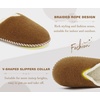 KuaiLu Womens Supportive Memory Foam Slippers Felt Fuzzy Lined Heel Cushion Lightweight House Shoes for Indoor Outdoor(Khaki)
