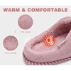 KuaiLu Womens Supportive Memory Foam Slippers Felt Fuzzy Lined Heel Cushion Lightweight House Shoes for Indoor Outdoor(Pink)