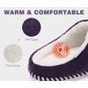 KuaiLu Womens Supportive Memory Foam Slippers Felt Fuzzy Lined Heel Cushion Lightweight House Shoes for Indoor Outdoor(Purple)