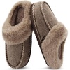 KuaiLu Womens Memory Foam Moccasin Slippers Plush House Comfy Warm Shoes(Light Brown)