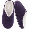 KuaiLu Womens Supportive Memory Foam Slippers Felt Fuzzy Lined Heel Cushion Lightweight House Shoes for Indoor Outdoor(Purple)