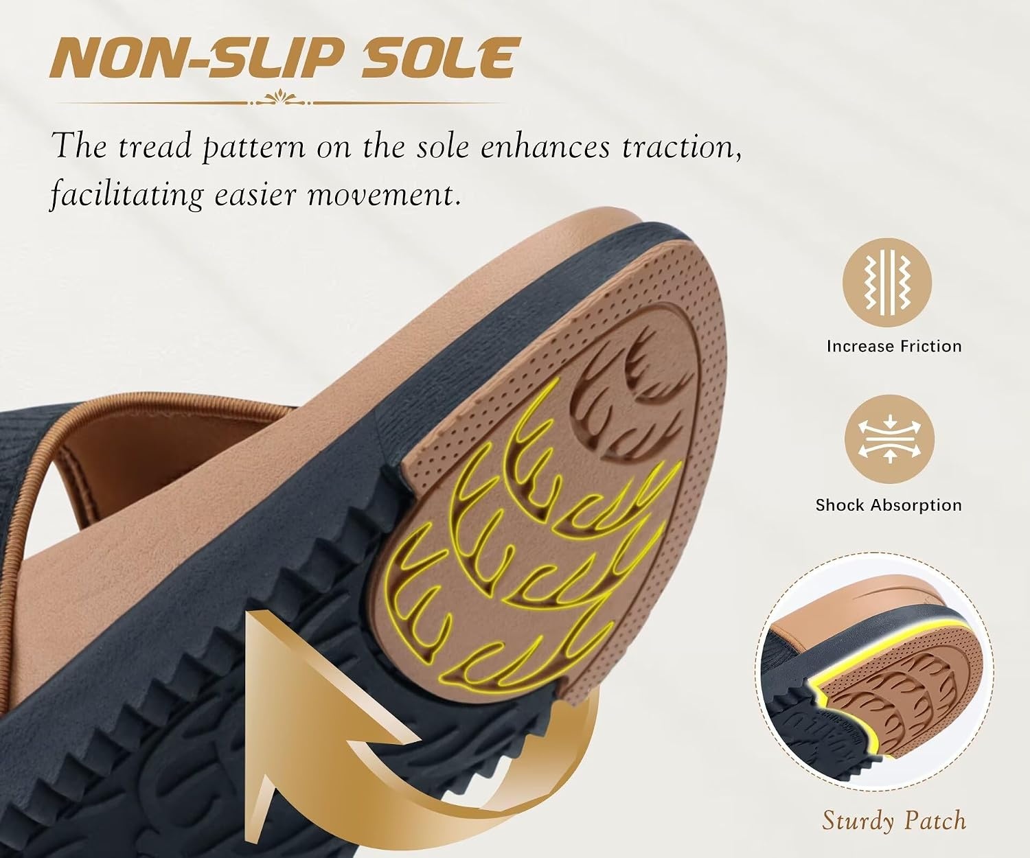 image:imageKuaiLu Flip Flops for Womens Orthotic Platform Sandals with Arch SupportBlack Khaki