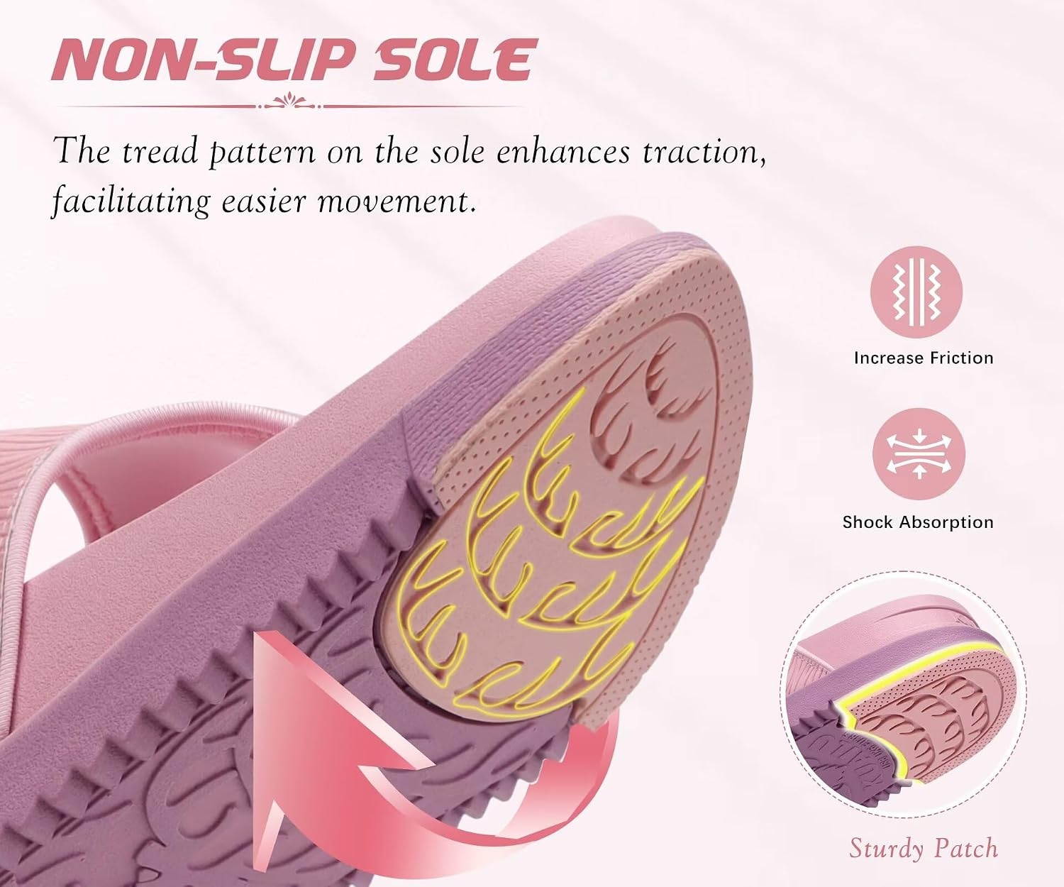 image:imageKuaiLu Flip Flops for Womens Orthotic Platform Sandals with Arch SupportPink