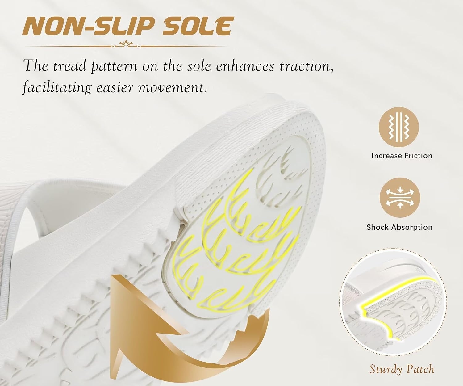 image:imageKuaiLu Flip Flops for Womens Orthotic Platform Sandals with Arch SupportWhite