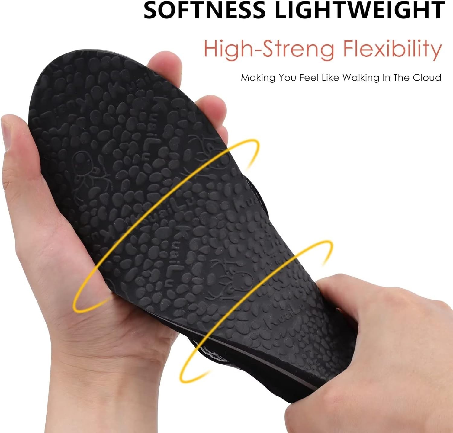 image:imageKuaiLu Womens Fashion Flip Flops Ladies Summer Beach Yoga Mat Thong SandalsDeep Black