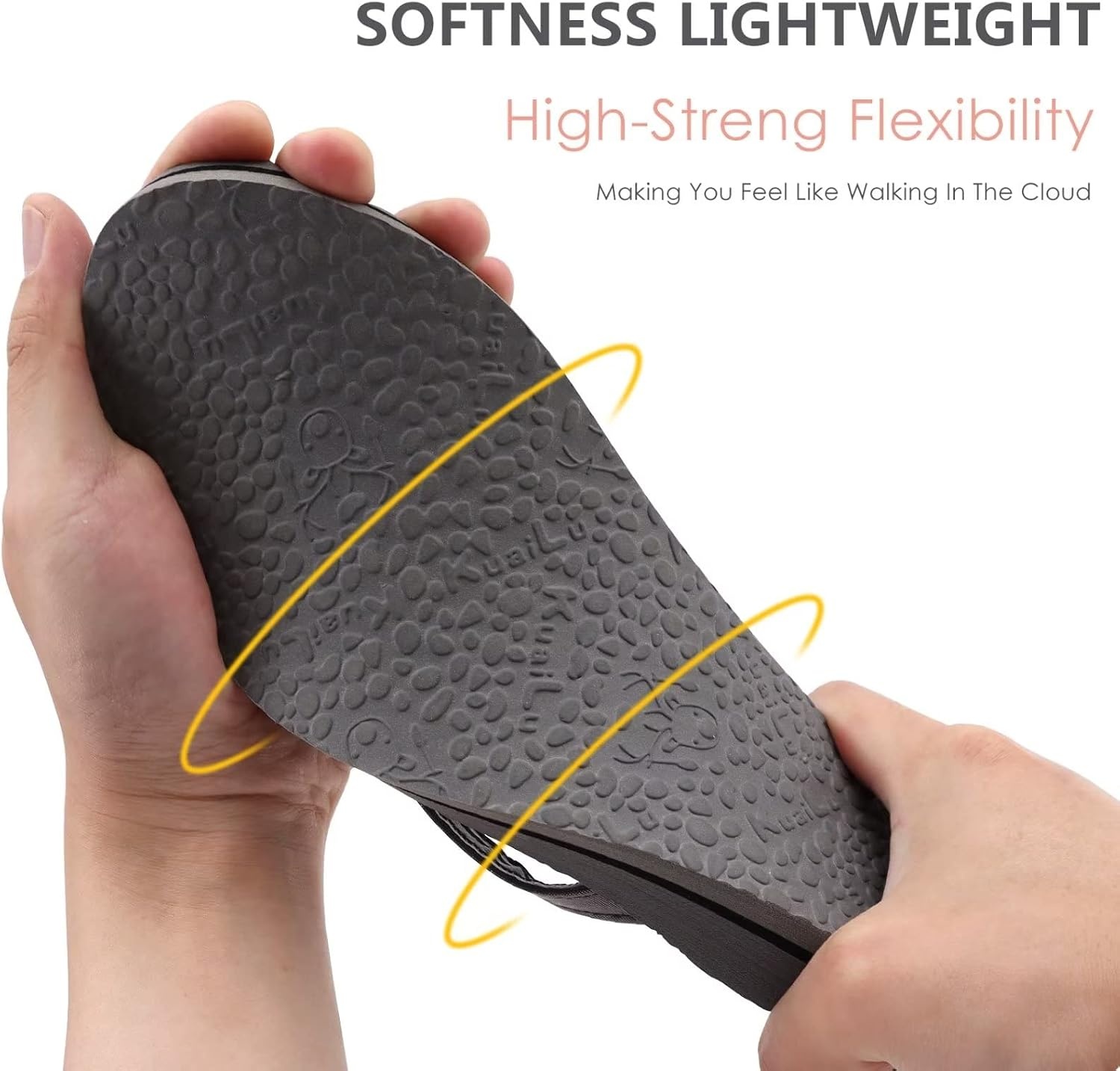 image:imageKuaiLu Womens Fashion Flip Flops Ladies Summer Beach Yoga Mat Thong SandalsShiny Grey