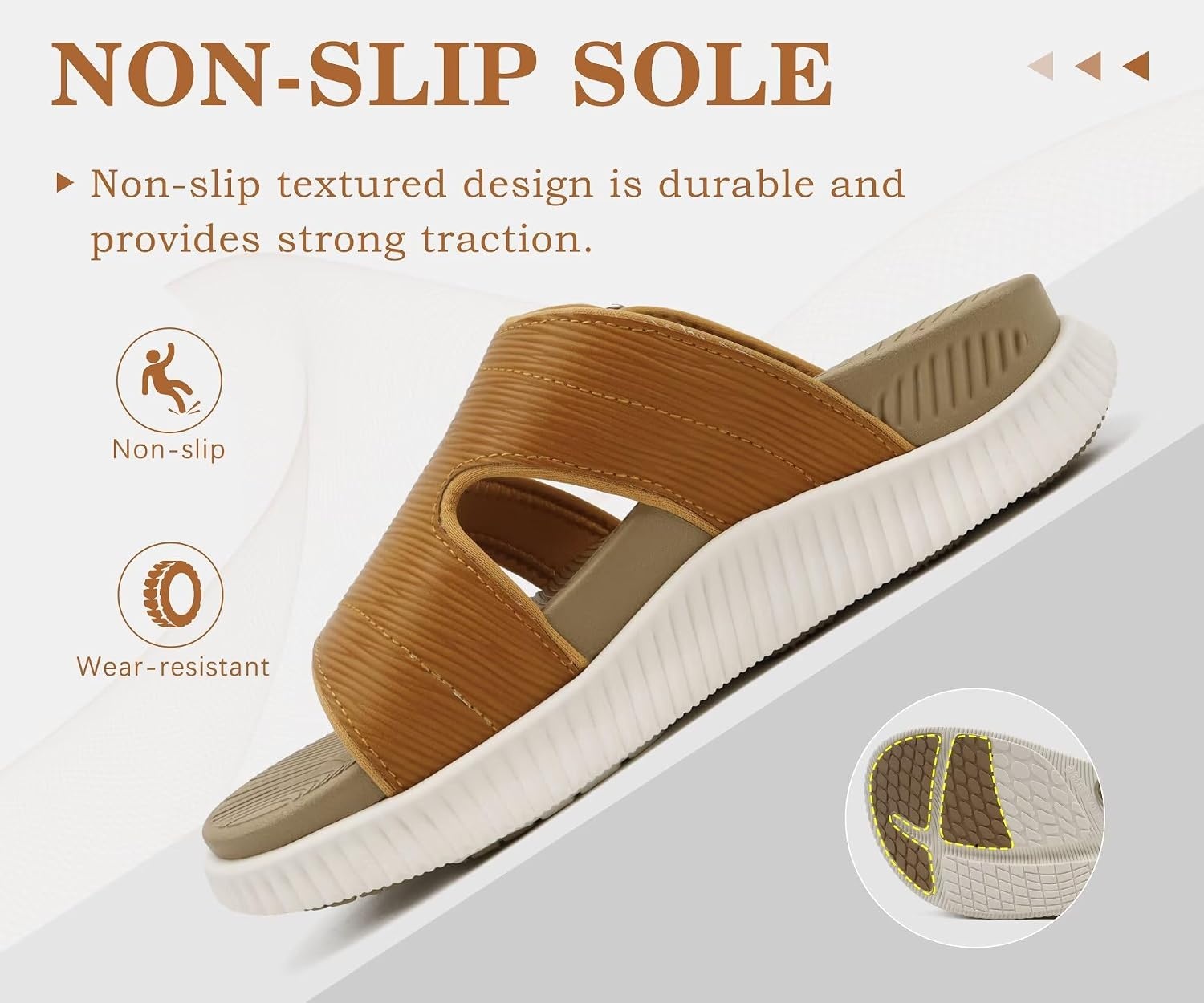 image:imageKuaiLu Womens Fashion Orthopedic Walking Thick Sandals Comfort Arch SupportBeige White