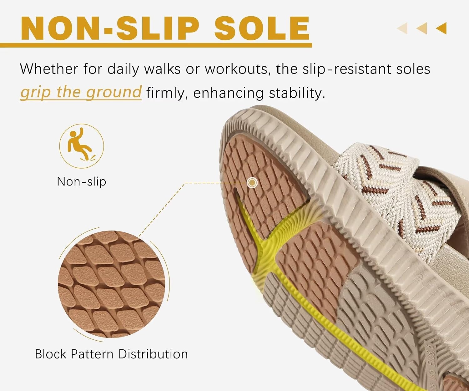 image:imageKuaiLu Womens Orthopedic Walking Sandals with Memory Foam Arch SupportBeige