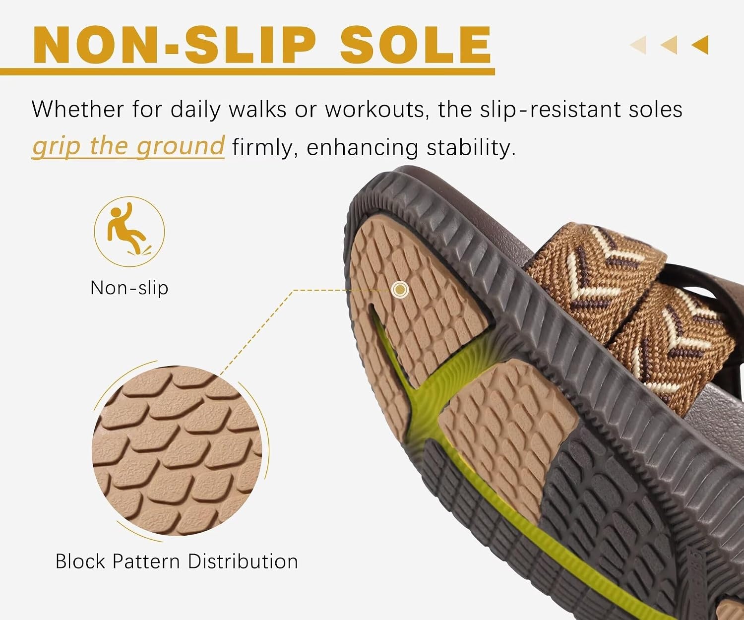 image:imageKuaiLu Womens Orthopedic Walking Sandals with Memory Foam Arch SupportBrown