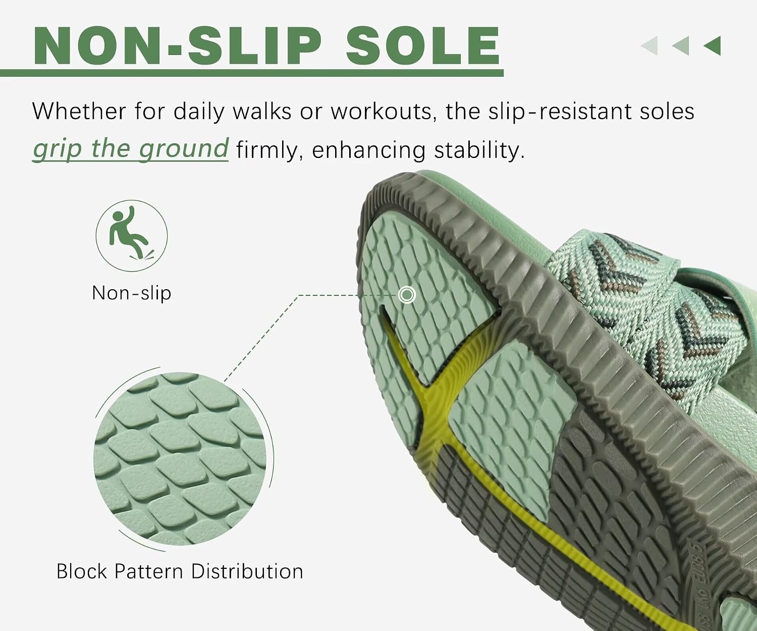 image:imageKuaiLu Womens Orthopedic Walking Sandals with Memory Foam Arch SupportGreen