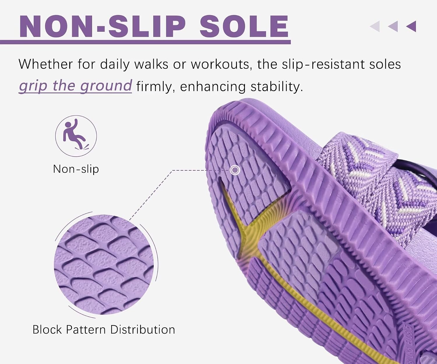image:imageKuaiLu Womens Orthopedic Walking Sandals with Memory Foam Arch SupportPurple