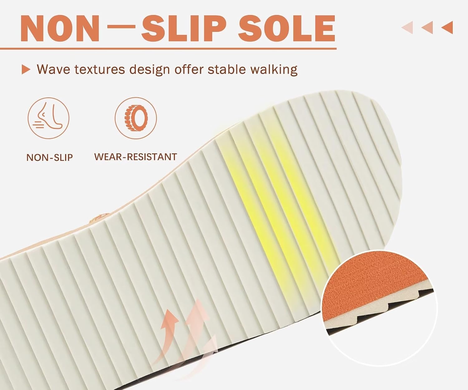image:imageKuaiLu Womens Walking Sandals Comfortable Arch Support Summer Hiking ShoesBright Orange