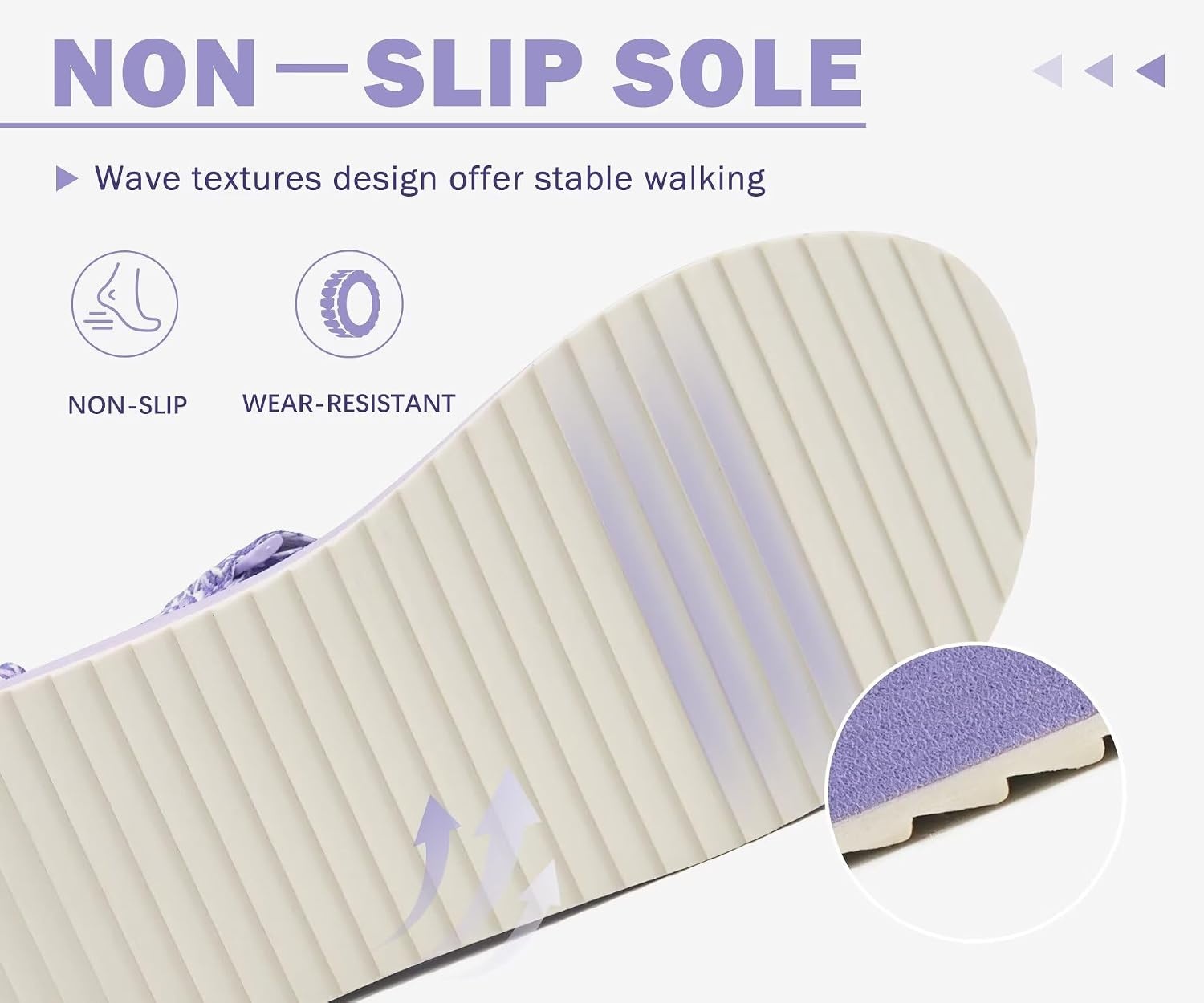 image:imageKuaiLu Womens Walking Sandals Comfortable Arch Support Summer Hiking ShoesLavender Purple