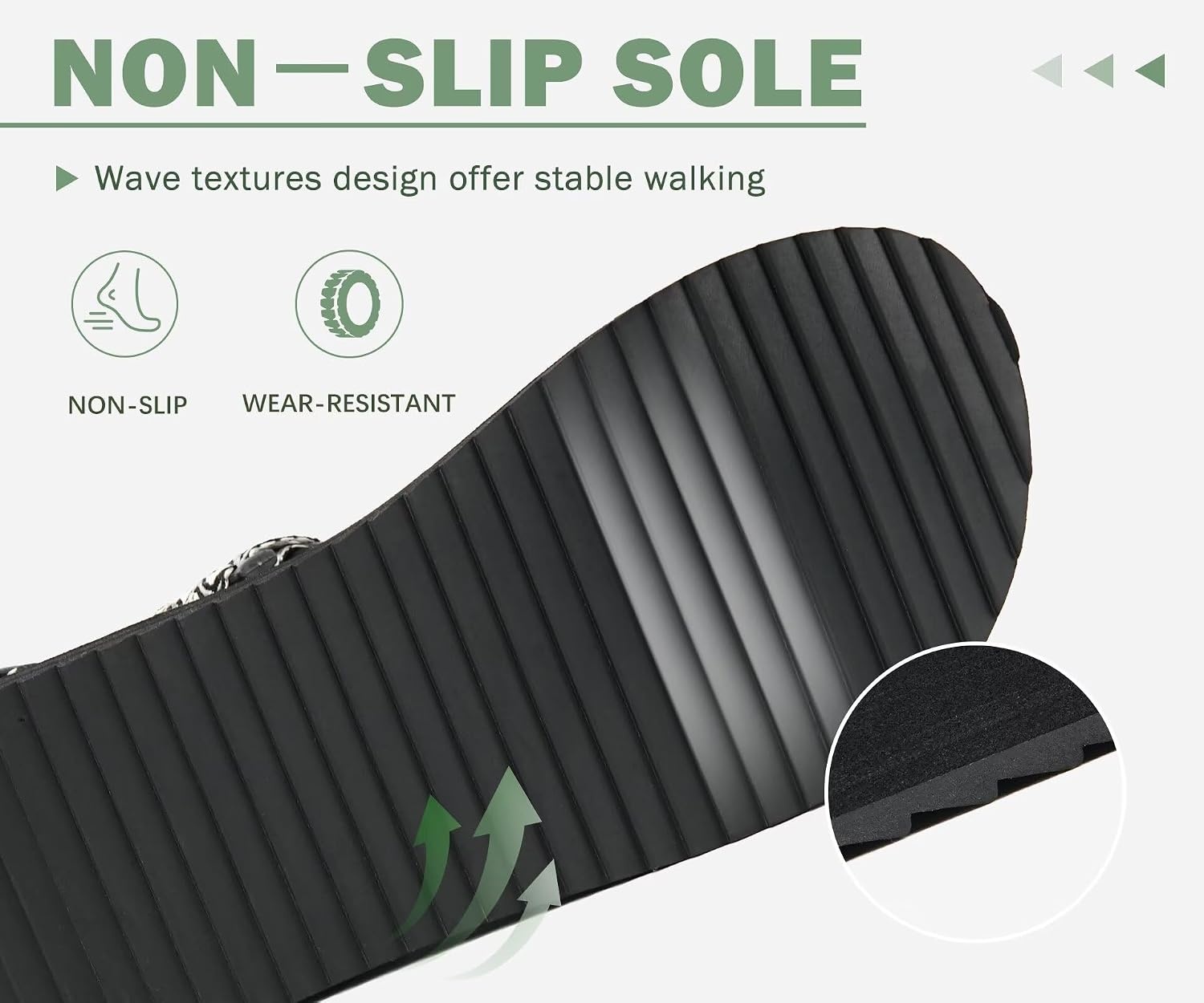 image:imageKuaiLu Womens Walking Sandals Comfortable Arch Support Summer Hiking ShoesRippleblack