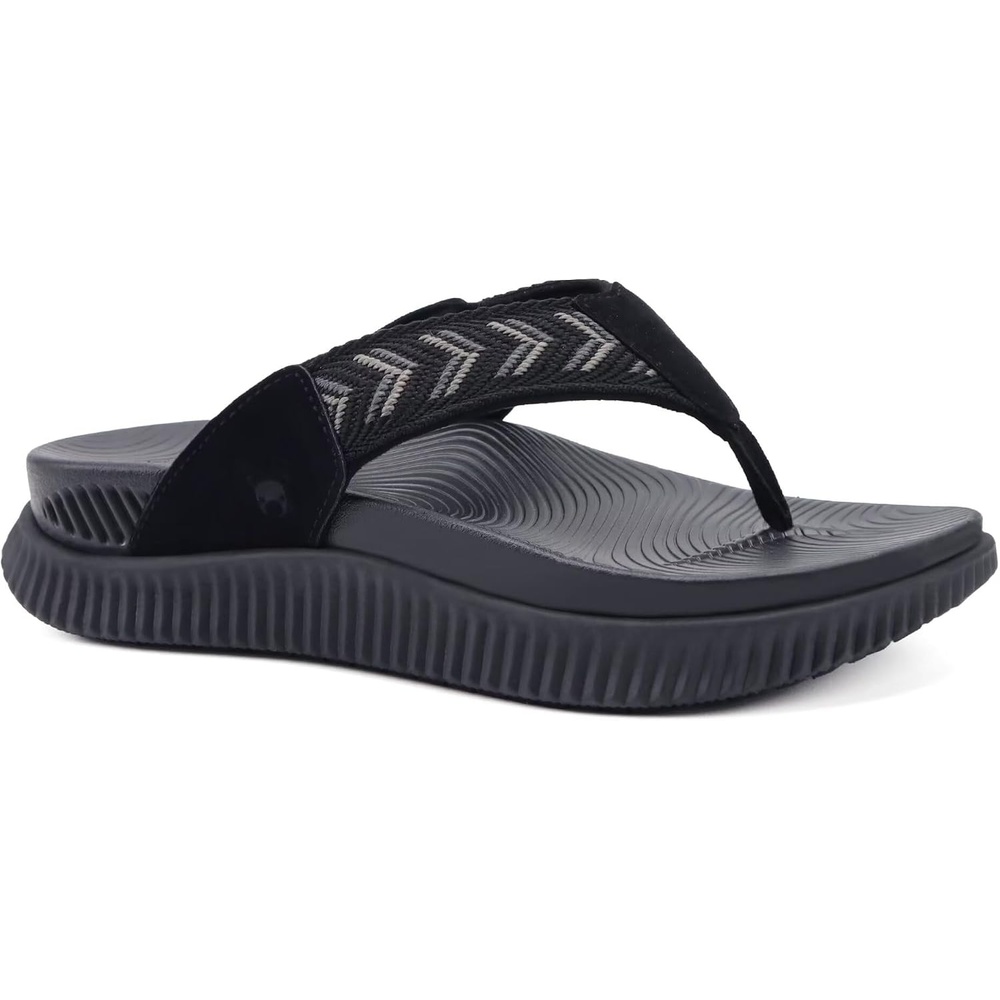 image:imageKuaiLu Womens Orthotic Flip Flops with Arch Support Cushion Recovery SandalBlack
