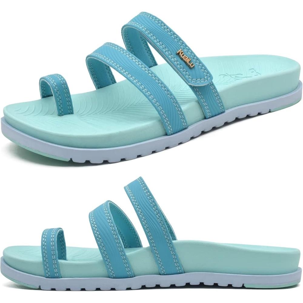 image:imageKuaiLu Womens Slides Sandals With Arch Support Comfort Plantar FasciitisBlue