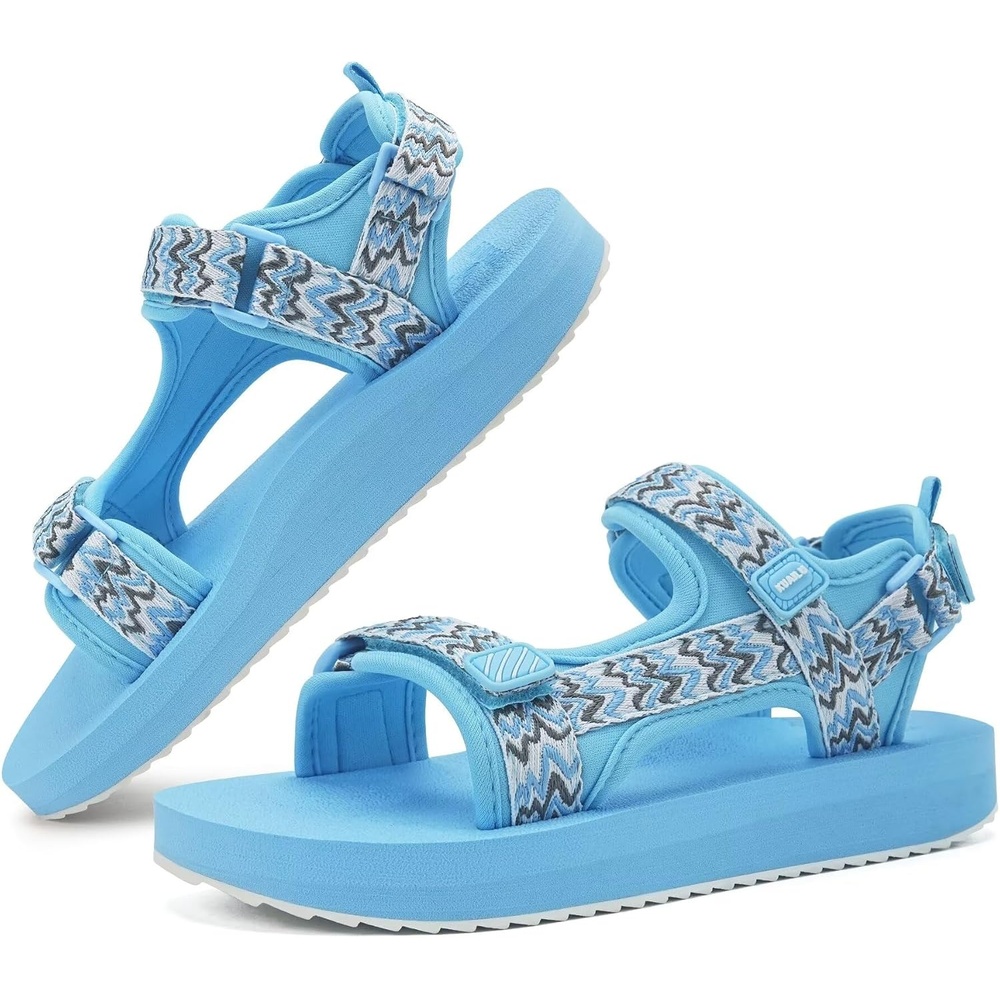 image:imageKuaiLu Womens Walking Sandals Comfortable Arch Support Summer Hiking ShoesLight Blue