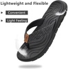 KuaiLu Casual Flip Flops for Women Lightweight Cushion Summer Beach Sandals(All Black)