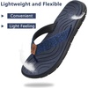 KuaiLu Casual Flip Flops for Women Lightweight Cushion Summer Beach Sandals(Blue)