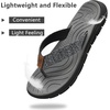 KuaiLu Casual Flip Flops for Women Lightweight Cushion Summer Beach Sandals(Grey)