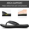 KuaiLu Casual Flip Flops for Women Lightweight Cushion Summer Beach Sandals(Grey)