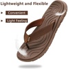 KuaiLu Casual Flip Flops for Women Lightweight Cushion Summer Beach Sandals(Khaki)
