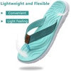 KuaiLu Casual Flip Flops for Women Lightweight Cushion Summer Beach Sandals(Lake Blue)