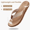 KuaiLu Casual Flip Flops for Women Lightweight Cushion Summer Beach Sandals(Nude)