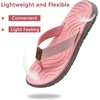 KuaiLu Casual Flip Flops for Women Lightweight Cushion Summer Beach Sandals(Pink)