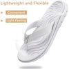 KuaiLu Casual Flip Flops for Women Lightweight Cushion Summer Beach Sandals(White)