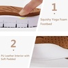 KuaiLu Casual Flip Flops for Women Lightweight Cushion Summer Beach Sandals(White Khaki)