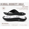 KuaiLu Flip Flops for Women with Arch Support Summer Beach Thong Sandals(Black（go One Size Up）)