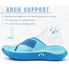 KuaiLu Flip Flops for Women with Arch Support Summer Beach Thong Sandals(Blue（go One Size Up）)