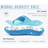 KuaiLu Flip Flops for Women with Arch Support Summer Beach Thong Sandals(Blue（go One Size Up）)
