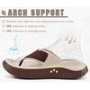KuaiLu Flip Flops for Women with Arch Support Summer Beach Thong Sandals(Brown Beige（go One Size Up）)