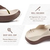 KuaiLu Flip Flops for Women with Arch Support Summer Beach Thong Sandals(Brown Beige（go One Size Up）)