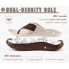 KuaiLu Flip Flops for Women with Arch Support Summer Beach Thong Sandals(Brown Beige（go One Size Up）)