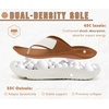 KuaiLu Flip Flops for Women with Arch Support Summer Beach Thong Sandals(White Khaki（go One Size Up）)