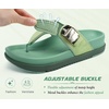 KuaiLu Flip Flops for Womens Orthotic Platform Sandals with Arch Support(Green)