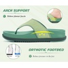 KuaiLu Flip Flops for Womens Orthotic Platform Sandals with Arch Support(Green)