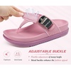 KuaiLu Flip Flops for Womens Orthotic Platform Sandals with Arch Support(Pink)