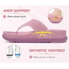 KuaiLu Flip Flops for Womens Orthotic Platform Sandals with Arch Support(Pink)