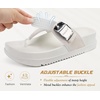 KuaiLu Flip Flops for Womens Orthotic Platform Sandals with Arch Support(White)