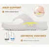 KuaiLu Flip Flops for Womens Orthotic Platform Sandals with Arch Support(White)
