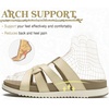 KuaiLu Gladiator Sandals for Women with Comfortable Arch Support(Beige (Go One Size Up))