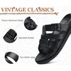 KuaiLu Gladiator Sandals for Women with Comfortable Arch Support(Black (Go One Size Up))