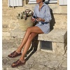 KuaiLu Gladiator Sandals for Women with Comfortable Arch Support(Brown (Go One Size Up))