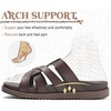 KuaiLu Gladiator Sandals for Women with Comfortable Arch Support(Brown (Go One Size Up))