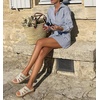 KuaiLu Gladiator Sandals for Women with Comfortable Arch Support(Cream (Go One Size Up))